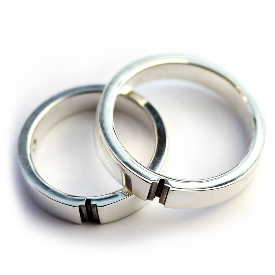 Cadi minimalist plus symbol rings joined to complete the hidden geometric design
