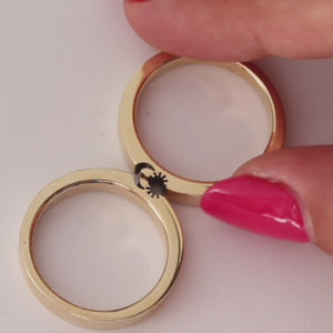 Sun and Moon Ring Set