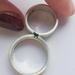 Bold Elephant Couple Wedding Rings