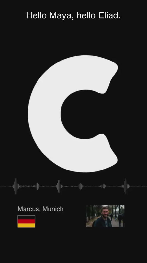 Voice message from Marcus in Munich on receiving his custom Cadi wedding rings, saying the couple are truly delighted, and thanking the studio for its guidance