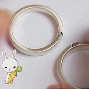 Cute Bunny Carrot  Animal Couple Rings