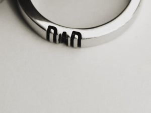 Cute Initial Promise Ring Set