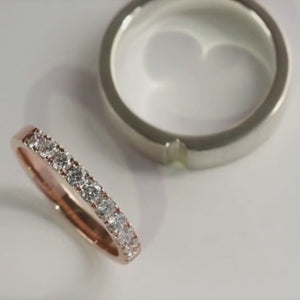 Two Tone Rose Gold Promise Rings