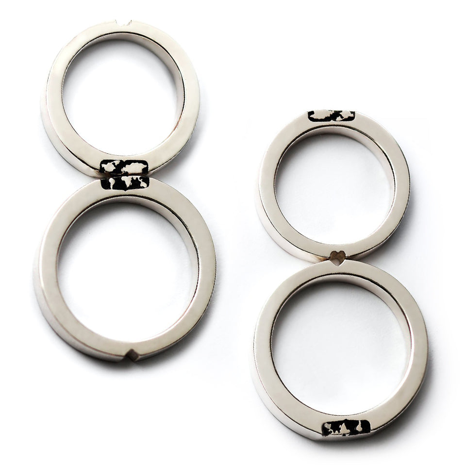 World Map Adventure Wedding Rings