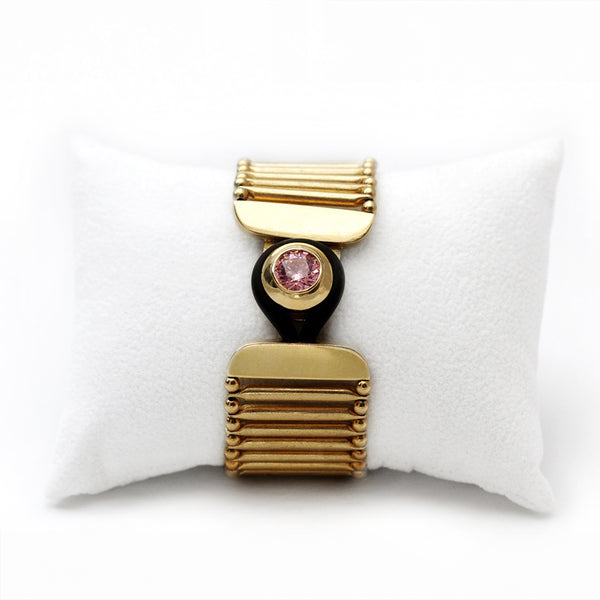 Pink Amethyst 18K Gold Bracelet