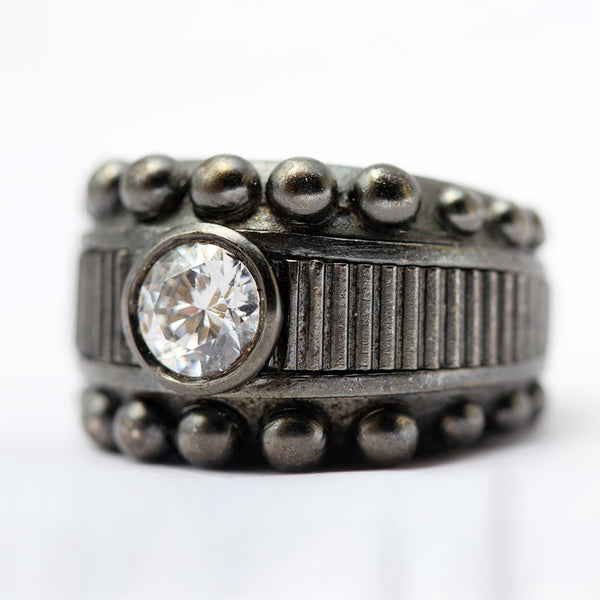 Bold Chunky Black Statement Ring