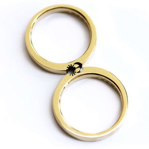 Sun and Moon Ring Set
