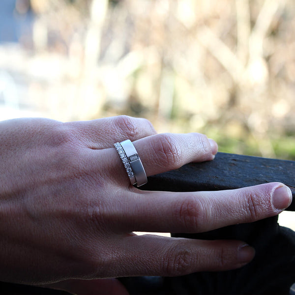 Diamond Heart Promise Ring Set
