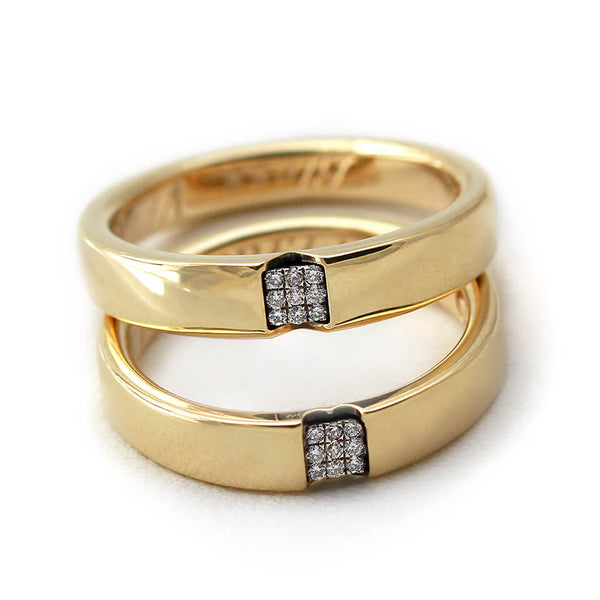 Yellow Gold Diamond Promise Rings