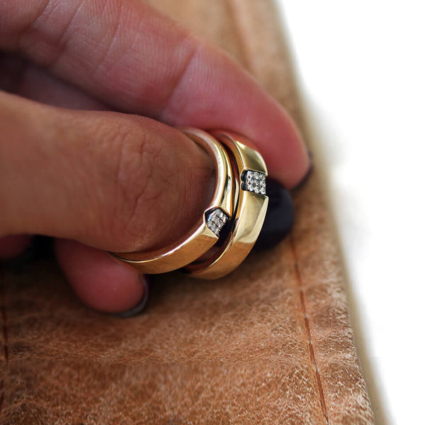 Yellow Gold Diamond Promise Rings