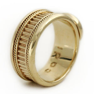 yellow-gold with Garnet gemstone red sparkle misti wedding band for men