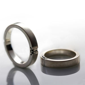 skull and heart Matching bands, Promise rings for couples