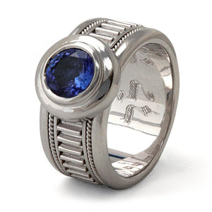 Algerian Berber jewelry with Tanzanite Misti promise ring
