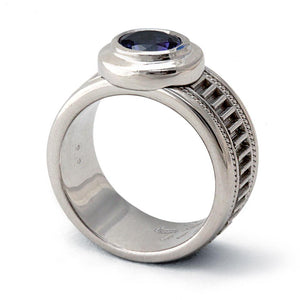 Algerian Berber jewelry with Tanzanite Misti promise ring