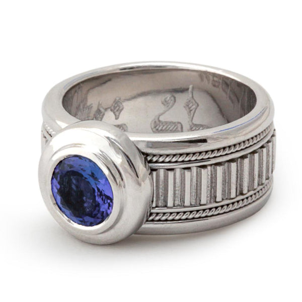 Algerian Berber jewelry with Tanzanite Misti promise ring