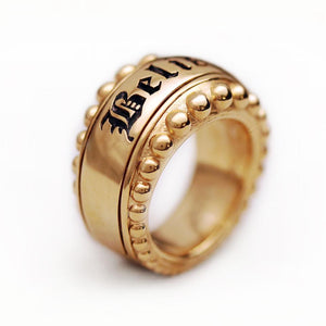 Believe black letters gold Hip hop jewelry