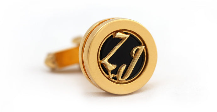 Letter cufflinks in gold or sterling silver