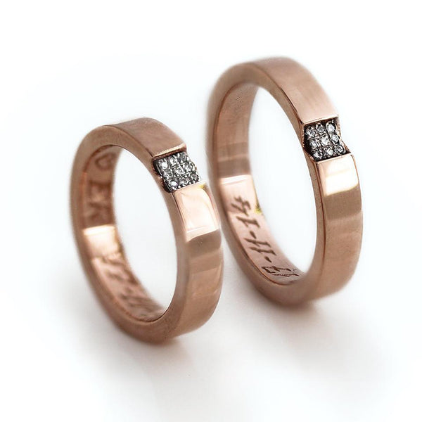 Rose gold Diamond ring set