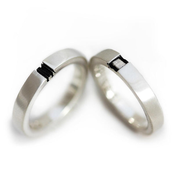  new concept for Animal lovers gift design, Elephant love custom wedding or promise band set, complete one beautiful shape when brought together, 