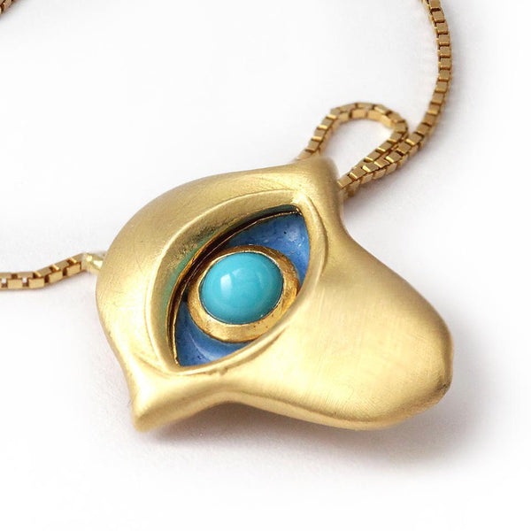  Hamsa hand necklace with a blue protective eye Jewish jewelry symbols 