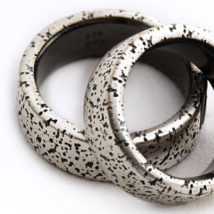 Men's wedding gold or silver texture band