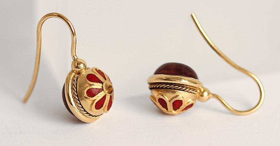 Vintage looking earrings 50th birthday gift for wife