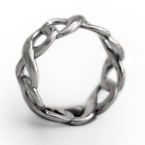 Silver Wedding rings with infinity shape 