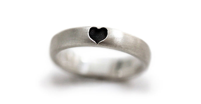 heart shape on promise ring 