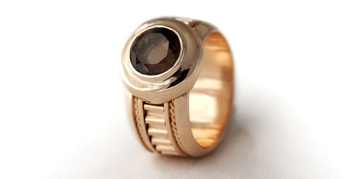 rose gold Solitaire misti ring for women