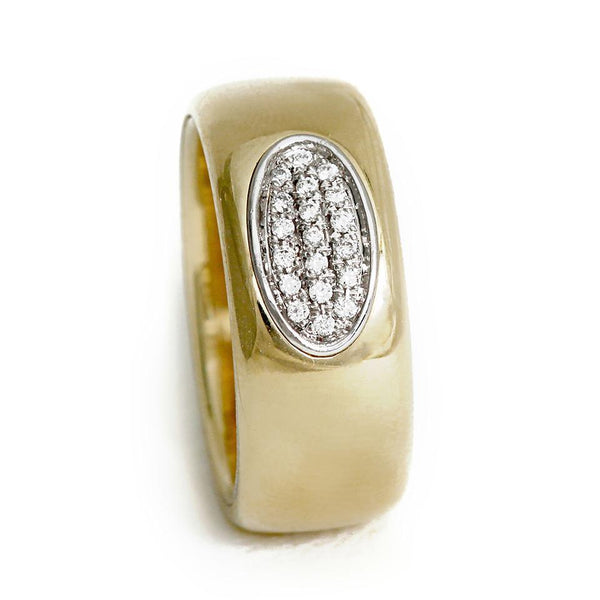 Armer solid gold and diamond commitment ring