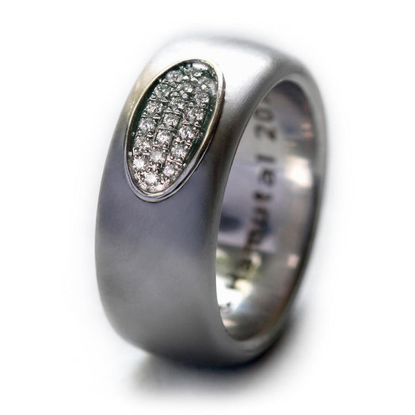 black gold diamond promise engagement wedding ring