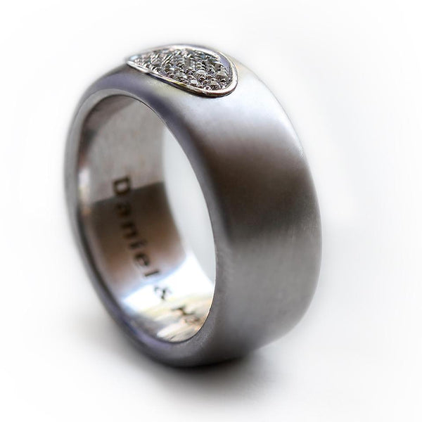 black gold diamond promise engagement wedding ring