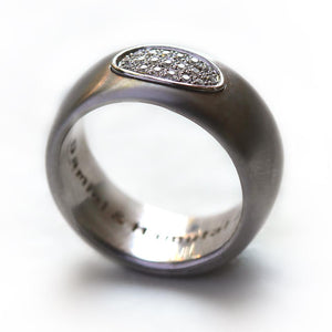 black gold diamond promise engagement wedding ring