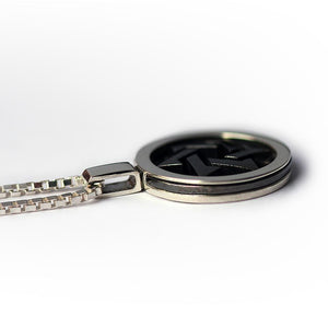 dark black Rhodium Star of David silver or white Gold pendant