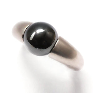 Black Hematite ring with unique black stone
