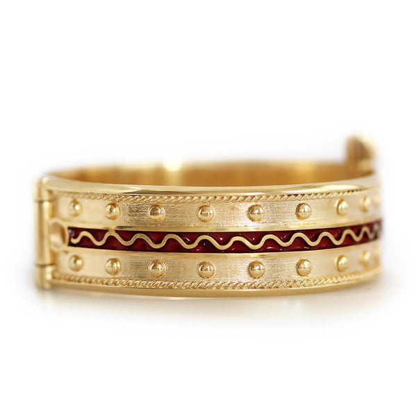 Filigree decorated Egyptian Faro red bracelet