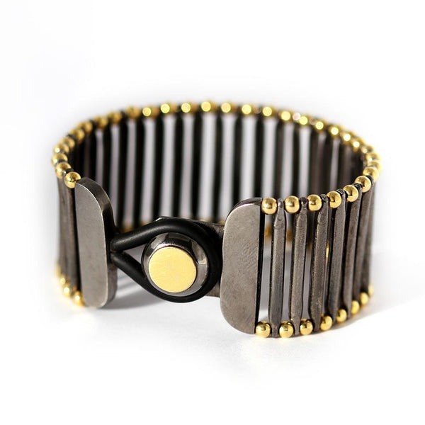 double sided black steampunk flexi feel bracelet