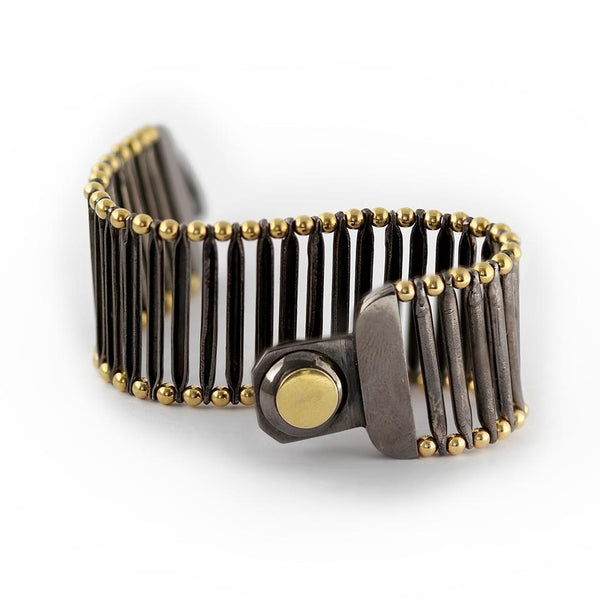 double sided black steampunk flexi feel bracelet