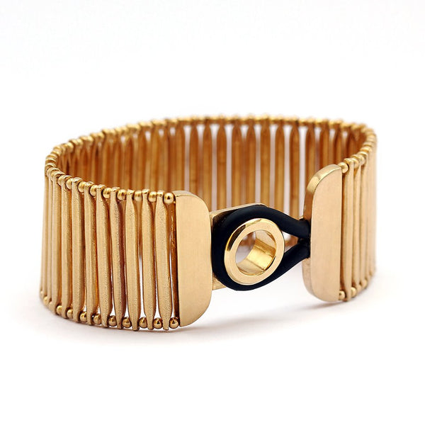 ethnic Egyptian spirit gold flexi feel bracelet