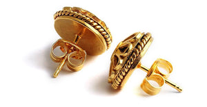 Yoga jewelry yellow gold stud