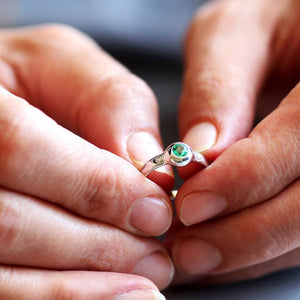 Gumpha Emerald engagement ring with Diamonds