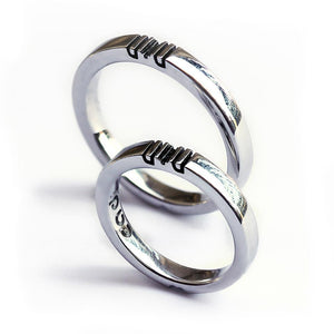 hidden message wedding rings for him and her