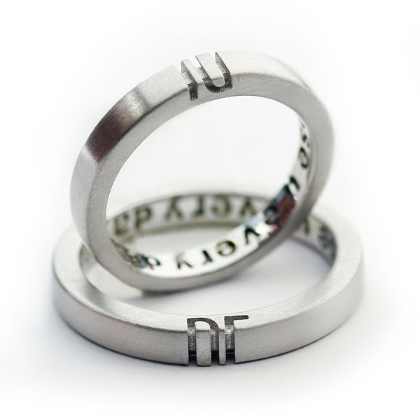 Personalized Initials Couple Rings