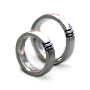 silver ring set engraved with your own initials