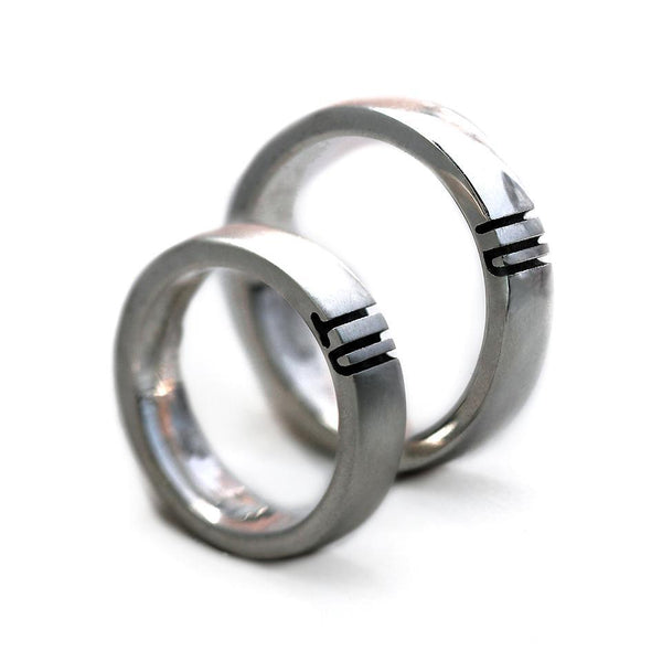 silver ring set engraved with your own initials