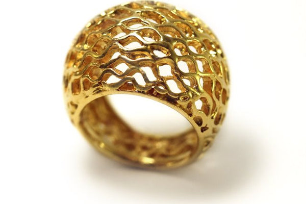 BIG BEE HIVE RING - yellow