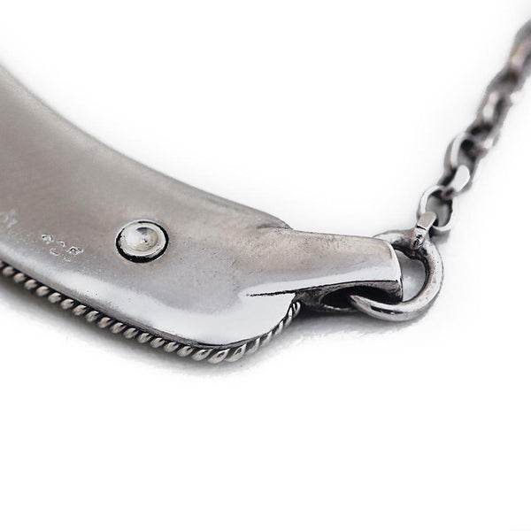 Name bar necklace, a custom silver jewelry with gothic geometric font