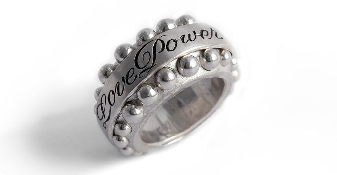 LOVE POWER ring for both him and her in silver or gold