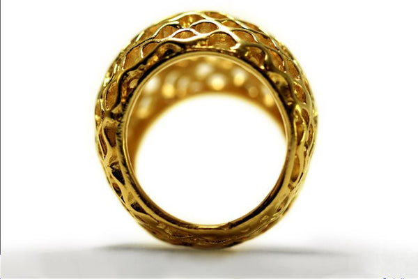 BIG BEE HIVE RING - yellow