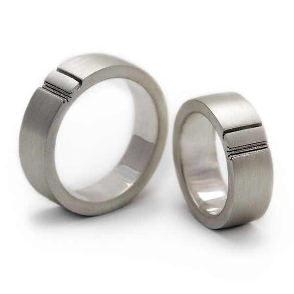 Matching sun and moon rings